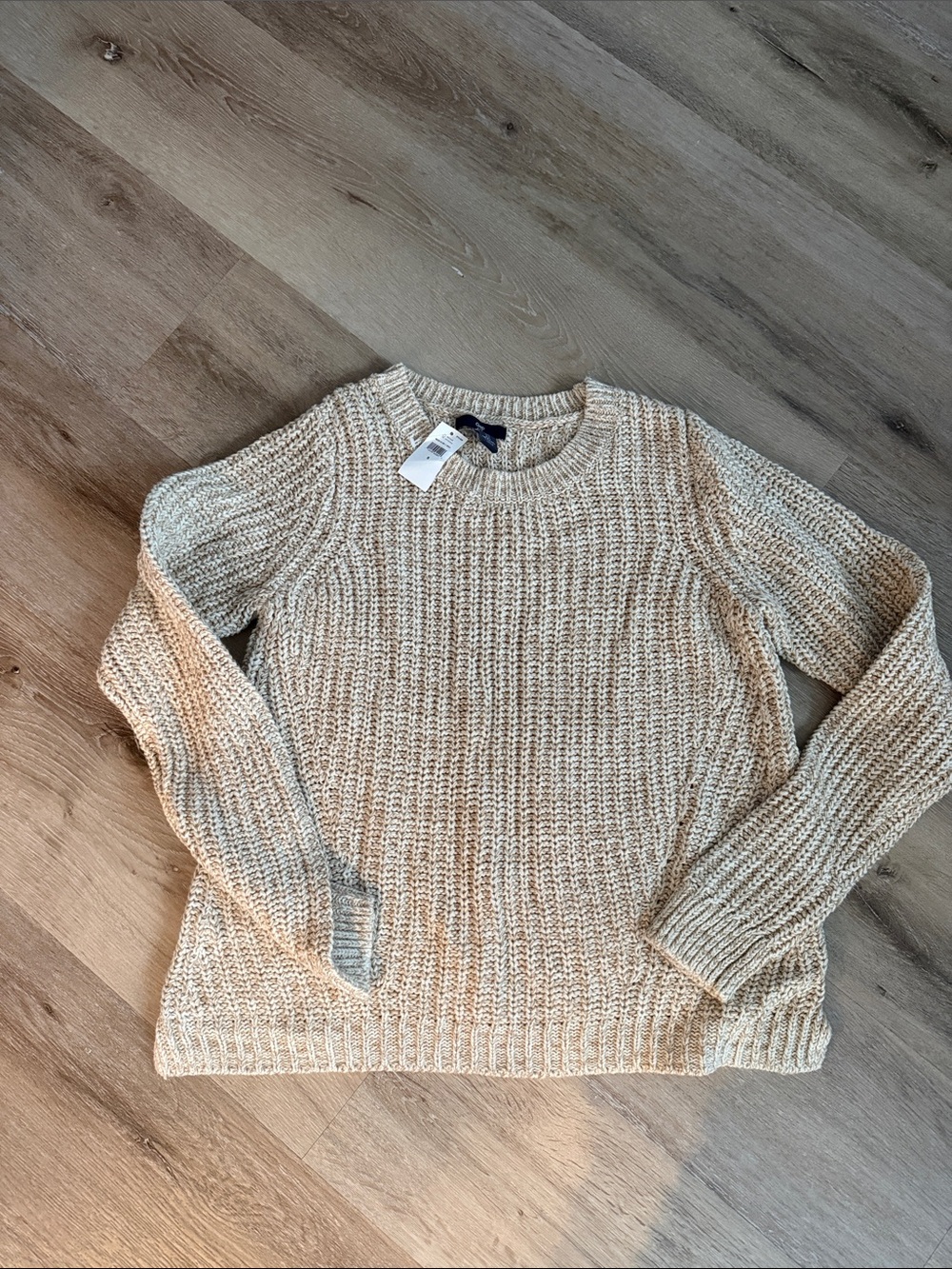 GAP Cream Marled Crewneck Sweater